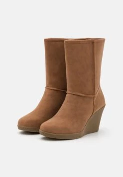 Anna Field Winter Boot - Enkellaarsjes Met Sleehak - Cognac -Anna Field 64d45de883534e7f974d195c7e051ad9