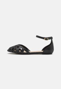 Leather- Peeptoe Ballerina'S - Black -Anna Field 836b8404480d457caa386b706b25c233